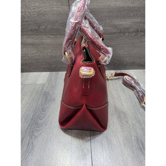 Dooney & Bourke Florentine Leather Large Satchel Crossbody Bordeaux bag A629524 - Picture 3 of 7